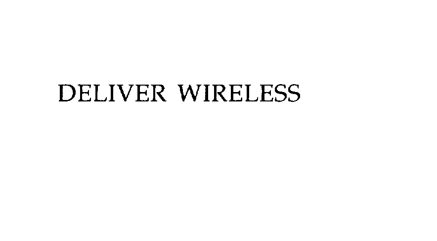 Trademark Logo DELIVER WIRELESS