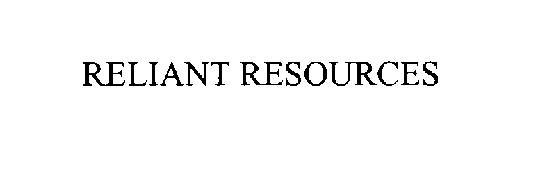  RELIANT RESOURCES