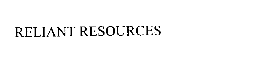  RELIANT RESOURCES