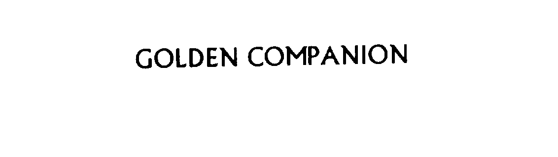 Trademark Logo GOLDEN COMPANION