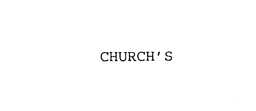 Trademark Logo CHURCH'S