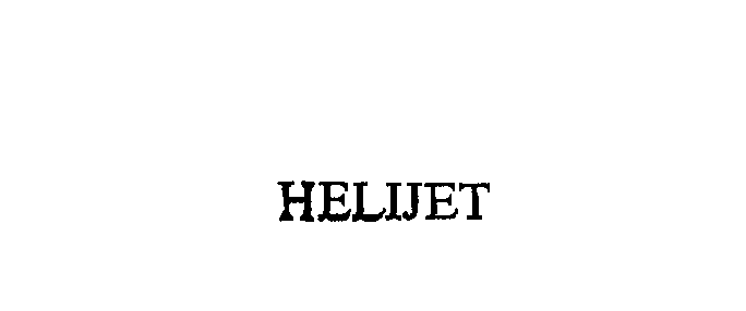Trademark Logo HELIJET