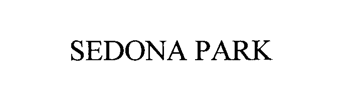 Trademark Logo SEDONA PARK