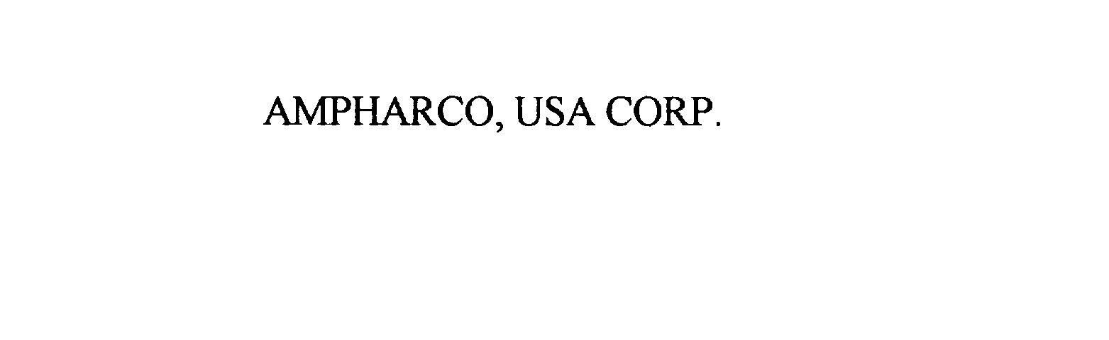 Trademark Logo AMPHARCO, USA CORP.