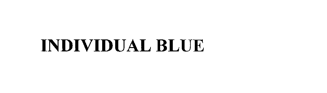 Trademark Logo INDIVIDUAL BLUE