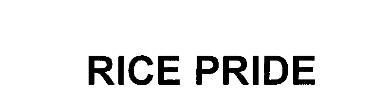 Trademark Logo RICE PRIDE