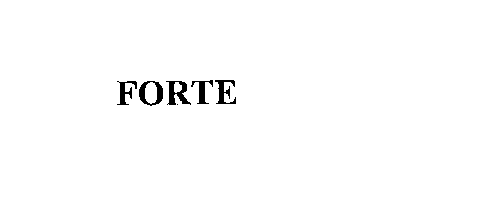 Trademark Logo FORTE