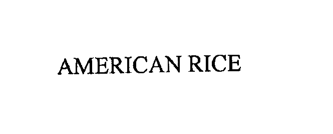  AMERICAN RICE