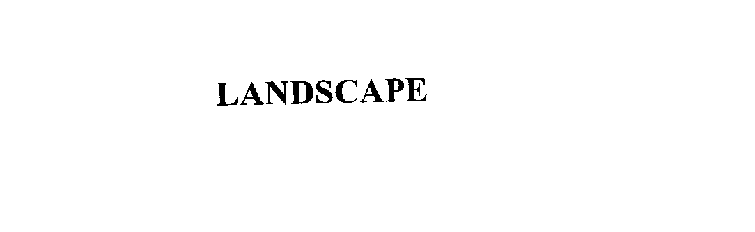 Trademark Logo LANDSCAPE