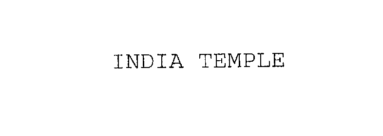  INDIA TEMPLE