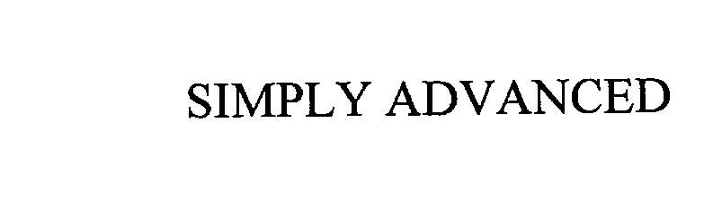 Trademark Logo SIMPLY ADVANCED