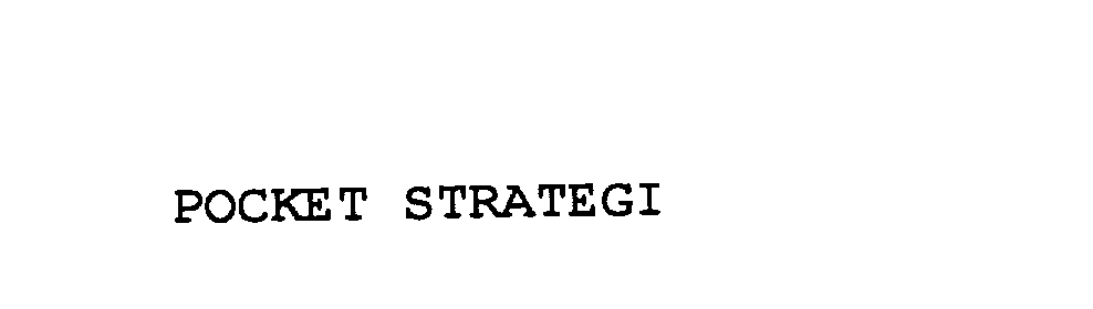 Trademark Logo POCKET STRATEGI