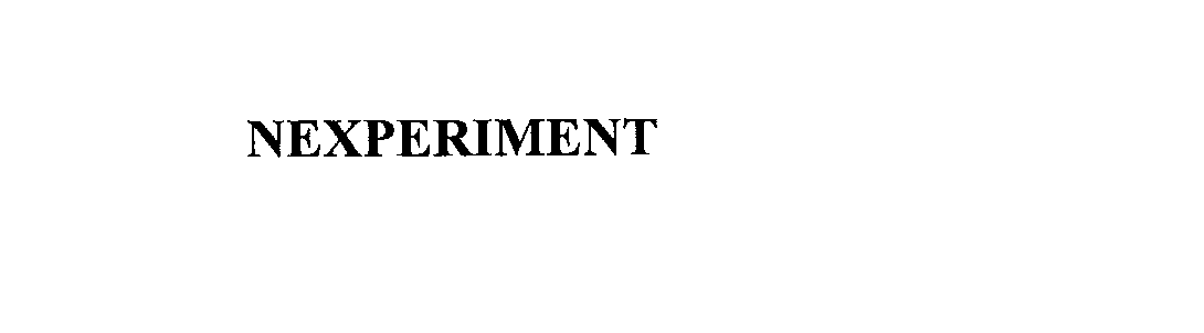 Trademark Logo NEXPERIMENT