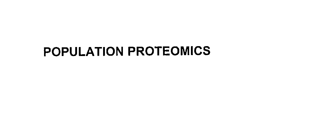 POPULATION PROTEOMICS