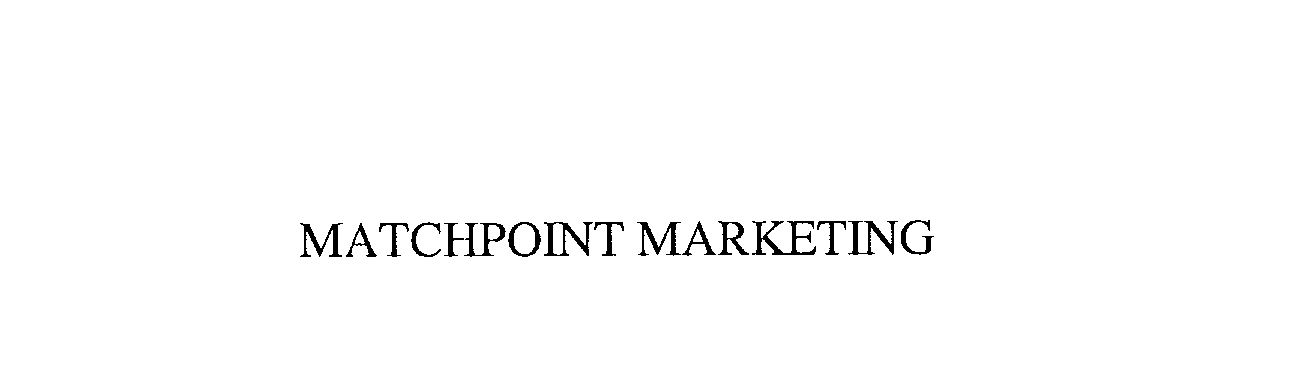 Trademark Logo MATCHPOINT MARKETING