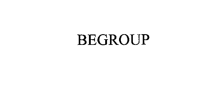 Trademark Logo BEGROUP