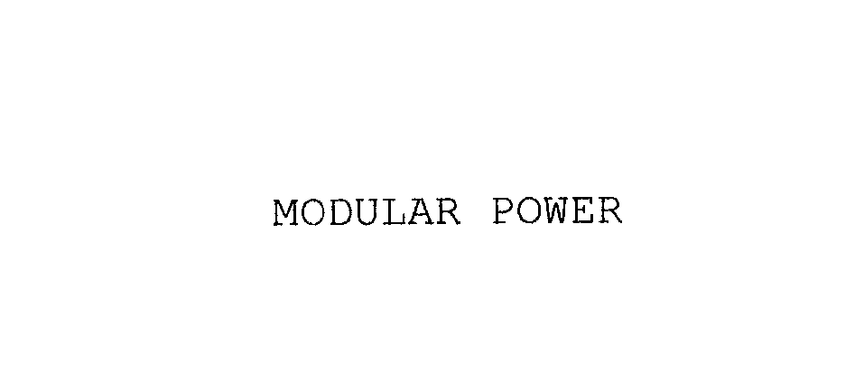  MODULAR POWER