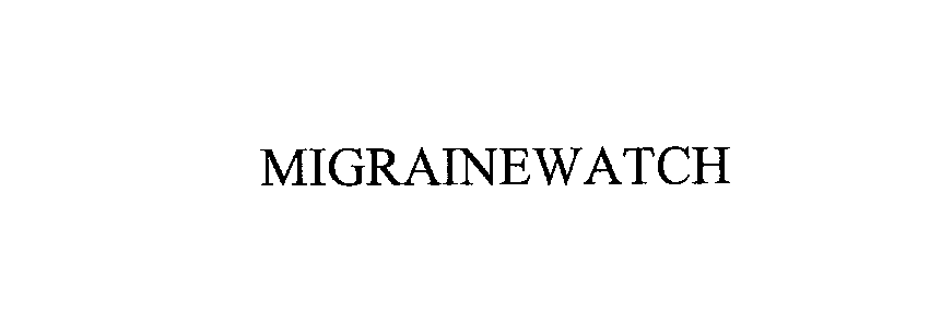 Trademark Logo MIGRAINEWATCH