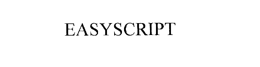 Trademark Logo EASYSCRIPT