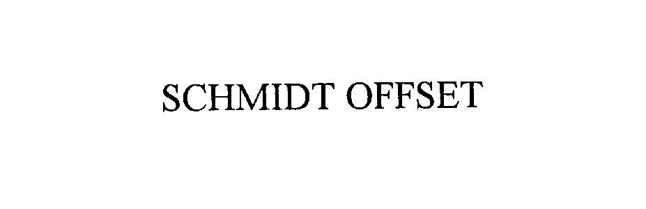 Trademark Logo SCHMIDT OFFSET