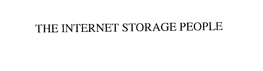 Trademark Logo THE INTERNET STORAGE PEOPLE