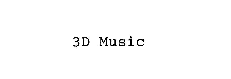 Trademark Logo 3D MUSIC