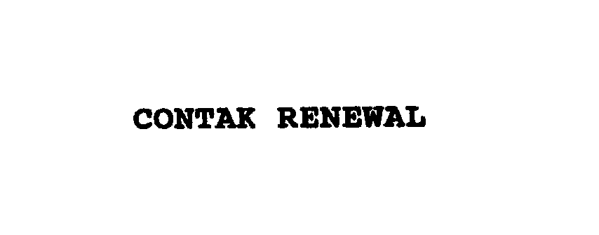 Trademark Logo CONTAK RENEWAL