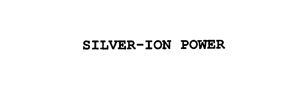 Trademark Logo SILVER-ION POWER