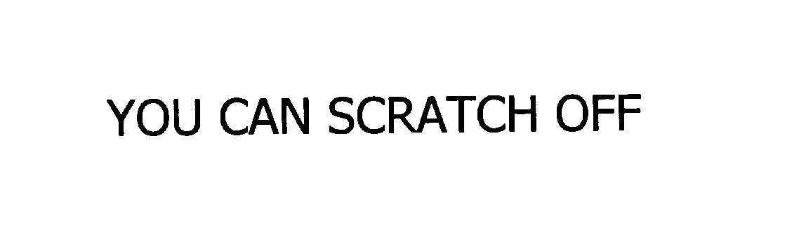  YOU CAN SCRATCH OFF