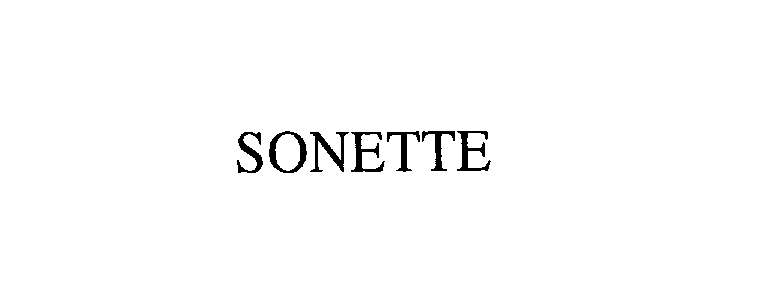 Trademark Logo SONETTE