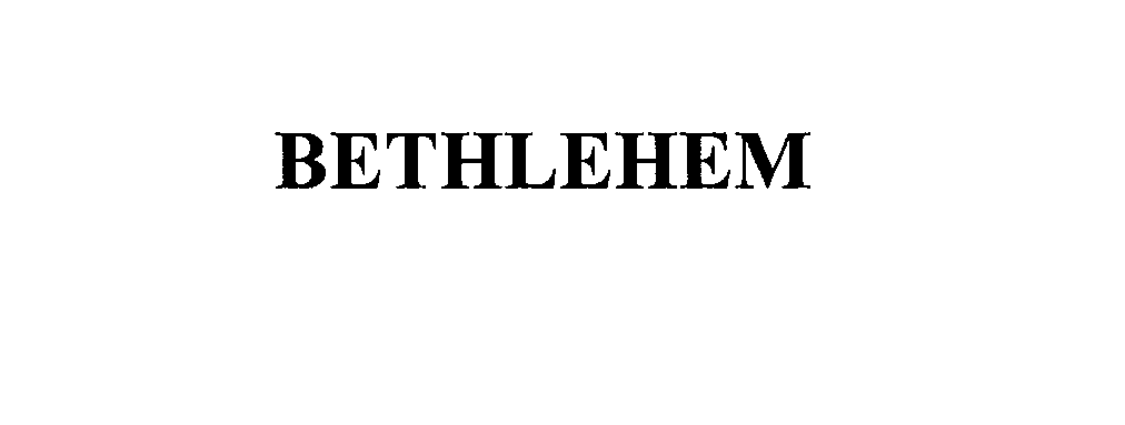 Trademark Logo BETHLEHEM