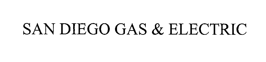  SAN DIEGO GAS &amp; ELECTRIC