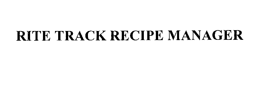  RITE TRACK RECIPE MANAGER