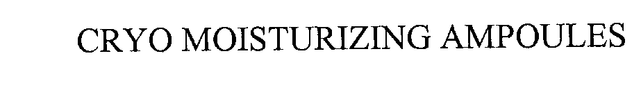 Trademark Logo CRYO MOISTURIZING AMPOULES
