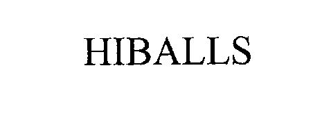 Trademark Logo HIBALLS