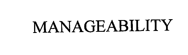 Trademark Logo MANAGEABILITY