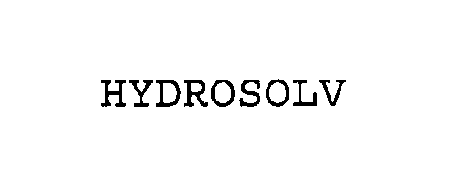Trademark Logo HYDROSOLV
