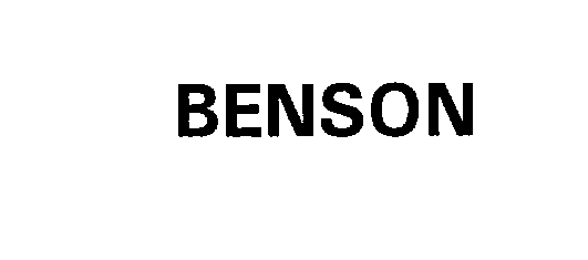 Trademark Logo BENSON
