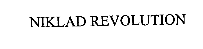 Trademark Logo NIKLAD REVOLUTION