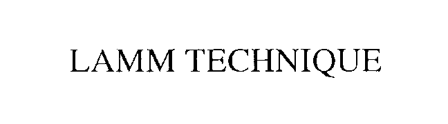 Trademark Logo LAMM TECHNIQUE