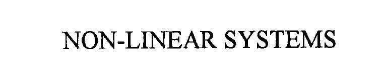  NON-LINEAR SYSTEMS