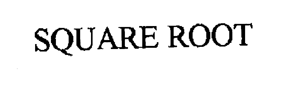 Trademark Logo SQUARE ROOT