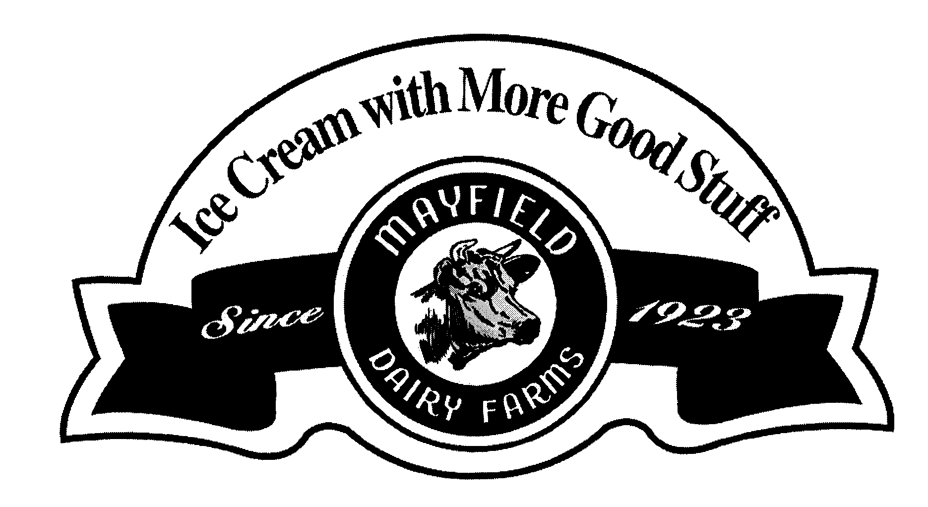 Trademark Logo ICE CREAM WITH MORE GOOD STUFF MAYFIELDDAIRY FARMS SINCE 1923