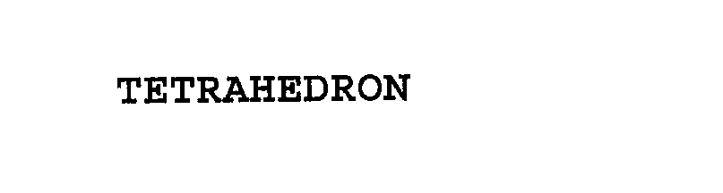 Trademark Logo TETRAHEDRON