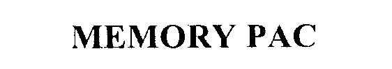 Trademark Logo MEMORY PAC