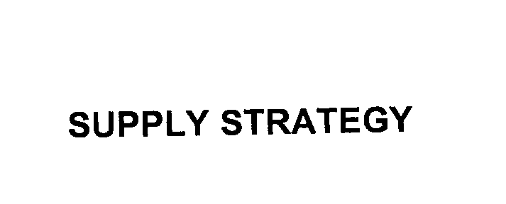  SUPPLY STRATEGY