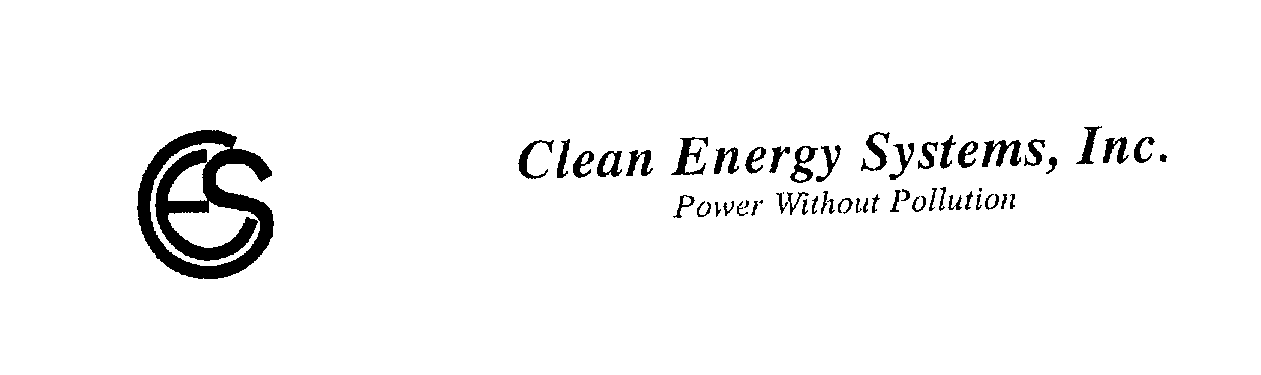  CLEAN ENERGY SYSTEMS, INC. POWER WITHOUT POLLUTION