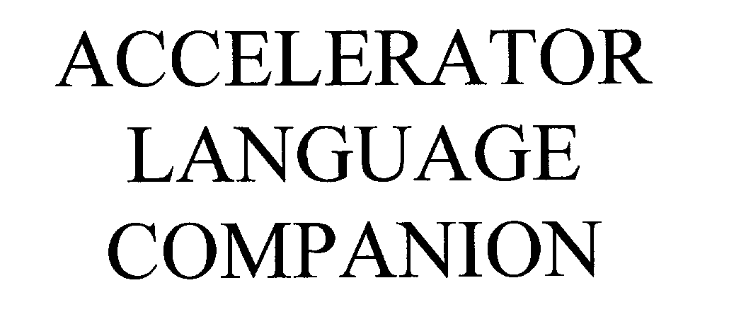  ACCELERATOR LANGUAGE COMPANION