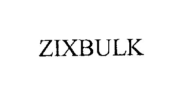 Trademark Logo ZIXBULK