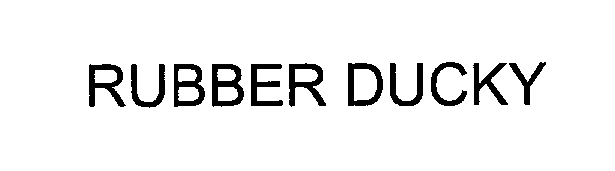 Trademark Logo RUBBER DUCKY